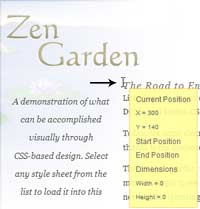 Web Developer Toolbar Misc Display Ruler Position Popup
