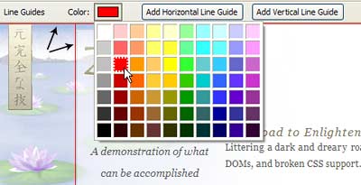 Web Developer Toolbar Misc Display Line Guides Toolbar