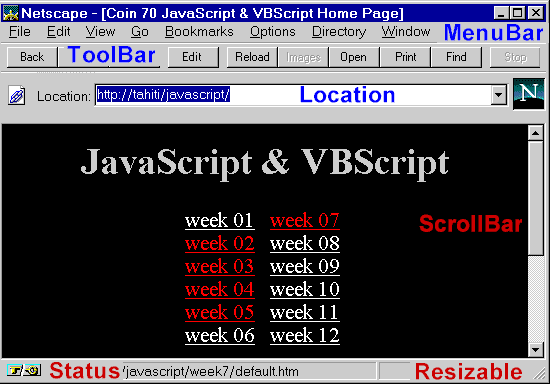 Elements of a Browser Window