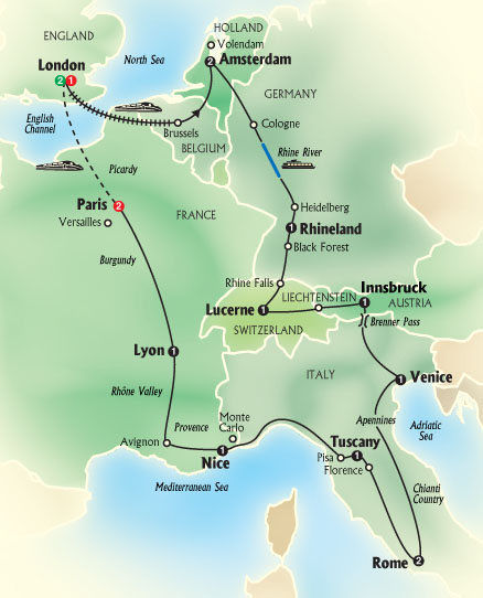 Click City Names for info about European Tour 2006