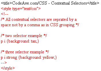 Code Ave Selectors