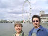 Martha and Dianne in front of the London Eye