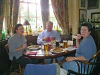 Joyce, Bill, Dianne at Queen's Head pub