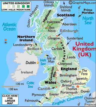 GraphicMap.com's Map of England